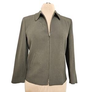 Alex Garfield Garfield Marks Green Full Zip Blazer Size 6